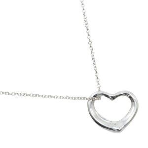 TIFFANY&Co. Open heart Necklace Elsa Peretti Silver925 heart 2.2g Women